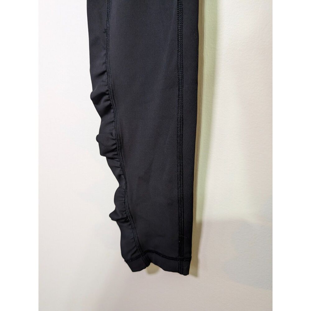 Lululemon Speed Tight Leggings Ruched Size 8 Black Blue Green Band Athleisure - Picture 5 of 6